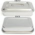 Stainless Steel Instrument Tray Organizer Holder with Lid and Handle Grip
