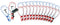Roylco 1402945 Hands-Up Dry Erase Answer Board, 5 x 11 in, Blue/Red, Pack of 24