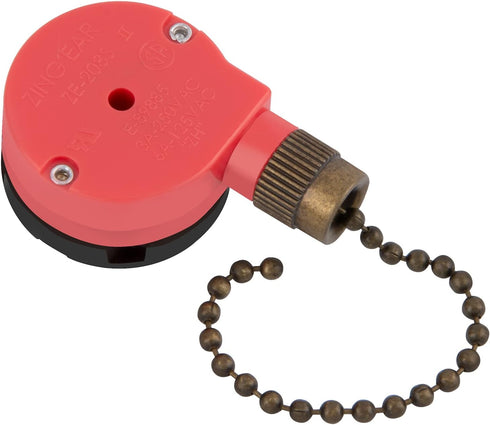 ZE-208s Ceiling Fan Switch - 3 Speed 4 Wire Pull Chain Switch, Replacement Part for Ceiling Fan Appliances (Bronze