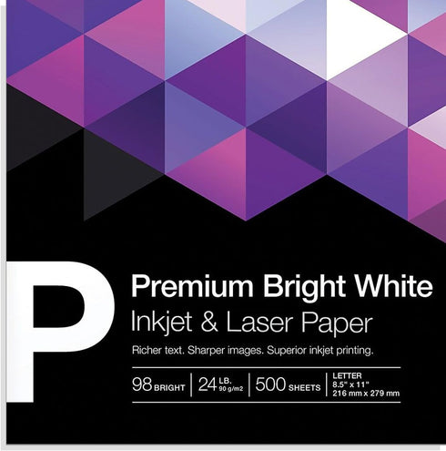 8.5-Inch 11-Inch 24 Lbs. 98 500/Ream Staples Premium X Multipurpose Paper Bright