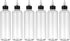 PATIKIL 8oz Plastic Dispensing Bottle, 6Pcs Squeeze Empty Bottles with Black Twist Cap for Liquids, Inks, Oils, Sauces