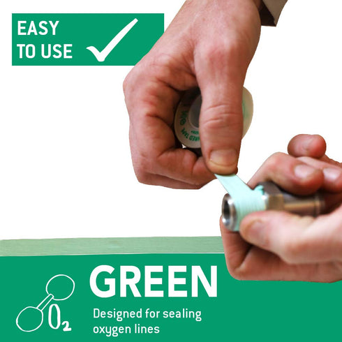 Gasoila Green PTFE Thread Seal Tape - Professional-Grade, 1/2 Inch x 260 Inch, Leak-Proof Seal, Non-Toxic, 3 Pack