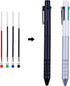 DunBong Ballpoint Pen Refills, 0.5 mm Ink Pen Replace Refills, 10-Pack in Black, Blue, Red, Green