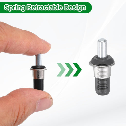 60Pcs 0.98"x0.43" uxcell Shutter Repair Pins, Metal Spring-Loaded Replacement Pins Plantation Shutter Fasteners