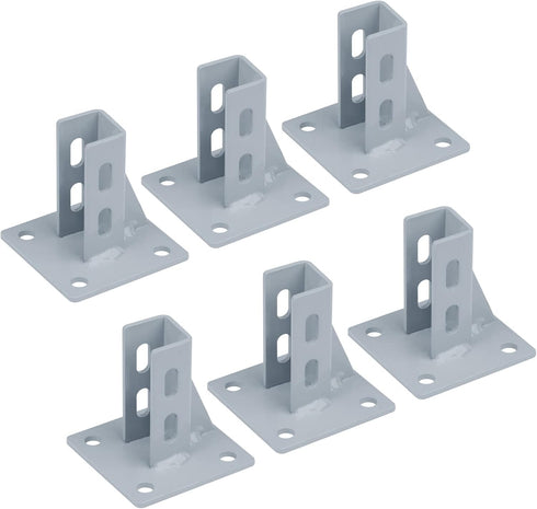 6 PCS 2020 Aluminum Extrusion Floor Mount Base Anchor Plate for 20 x 20 T Slot Aluminum Profiles