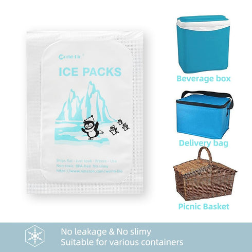Small Shipping Dry Ice Packs, 48 Bulk Dry Ice Sheets for Coolers, Reusable, Long Lasting