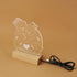 (4 Decorative Acrylic Family Night Light Personalized Teddy Bear LED Lamp, Charming Accent for Childrens Room
