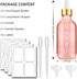 4oz, 12 Pack Pink Dropper Bottles Bumobum Oil Bottles for Hair Glass Eye Dropper Bottle for Essential Oils with Labels