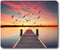 Mouse Pad A Wooden Pier on The Pond at Sunset, Non-Slip Rubber Mousepad