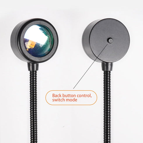 Generic Sunset 7 360 Projector - USB Charging Lamp with Colors, Rotating LED Light, Button Control, Plug and Play, Mood