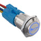 APIELE 19mm 12V Momentary Speaker Horn Push Button Toggle Switch with Pre-Wiring Socket for Car Auto Motor (Blue)