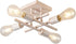 Industrial 4-Light Semi Flush Mount Ceiling Light Fixture, Modern White Gold Chandelier