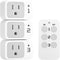 Remote Control Outlet, TESSAN Electrical Light Switch, Plug in Wall Plug with