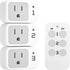 Remote Control Outlet, TESSAN Electrical Light Switch, Plug in Wall Plug with