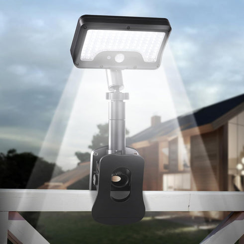 Clip on Solar Lights Outdoor with Motion Sensor, 360Rotatable & Vertically Adjustable