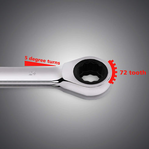 Egofine 10mm Ratcheting Combination Wrench Metric, Industrial Grade Gear Spanner with 12-Point Design