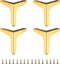 6 inch Gold Metal Furniture Legs Set of 4, Triangle Metal Furniture