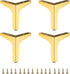 6 inch Gold Metal Furniture Legs Set of 4, Triangle Metal Furniture