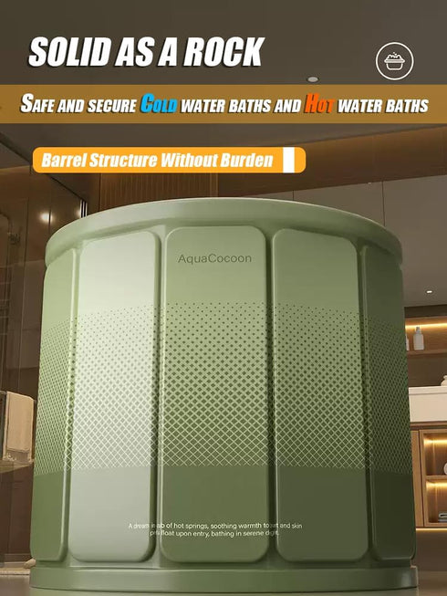 jessie Portable Foldable Bathtub for Adults PVC SPA Soaking Standing Bath Tub for Shower Stall, Freestanding