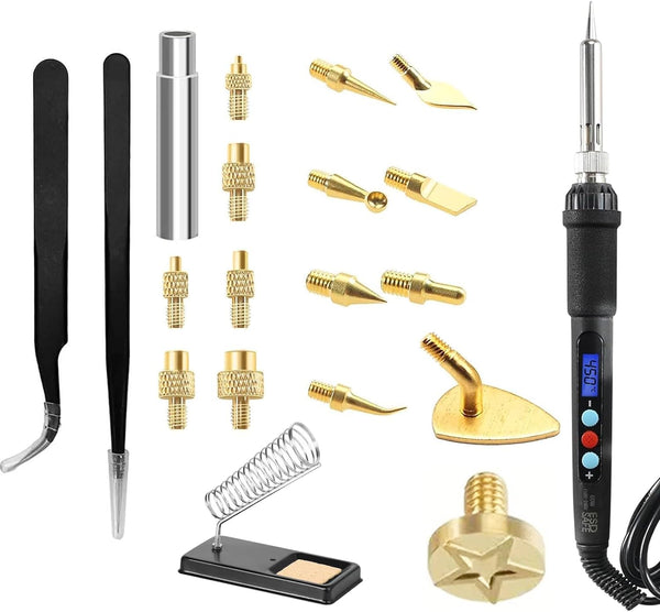 21PCS 3D Printing Accessories Smoothing Tool Kit, Modify Finishing Tool Soldering Welding Iron Kit, Heat Insert Brass