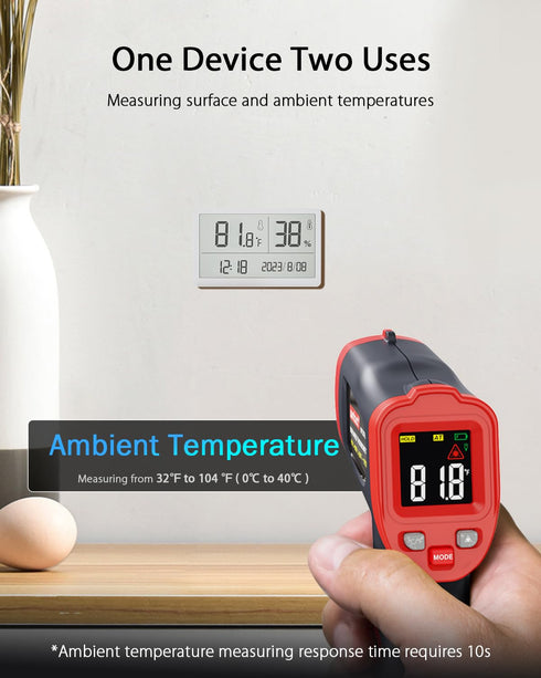 Wintact Infrared Temperature Thermometer Gun, Digital Non-Contact Laser Temp Gun for Kitchen Cooking Food