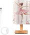 LFICRTAN Table LED Lamps Pink Ballerina Pattern Bedroom Night Light Bedside Lamps with