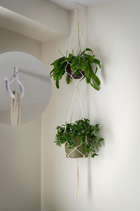20 Pack 2.2 Inch PlusRoc Ceiling Hooks for Hanging Plants Outdoor String Lights Heavy Duty, Eye Hook Screw in Cup Hooks