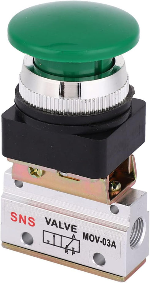 Push Button Pneumatic Mechanical Valve, Aluminum Alloy Body, Compact and Lightweight Structure, Compressed Air