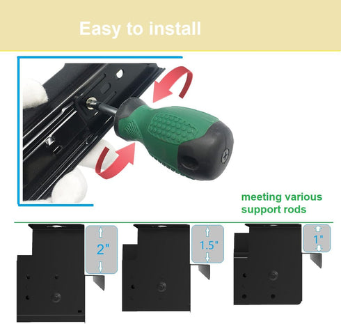 Beiyier Under Desk Sliding Drawer, Pull-out Storage Organizer for Office Desk or Table, Black