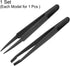 2Pcs Precision Plastic Tweezers Kit, 120mm Anti-static Flat Round Head Craft Tweezers Set for Laboratory Work
