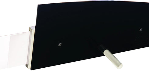 Deflecto Nameplate Sign Holder, Interior Image, Silver and Black, 8-1/2” x 2” (89105)