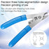 2 pcs 3 Hole Fiber Stripper - Stainless Steel CFS-3 Fiber Optic Stripping Tool with 6" Handle, Blue