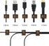 Viaky 30 Adjustable Cable Clips, Pcs Brown Adhesive Holder Ideal Cord Winder Management for Organizing Wires-Car Home