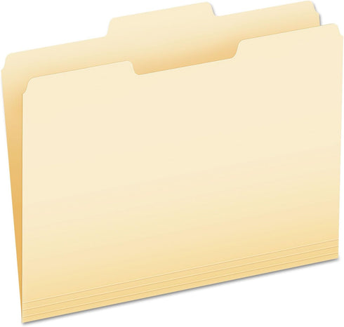 Pendaflex File Folders, Letter Size, Manila, 1/3 Cut, 100/BX (752 1/3-2) by Pendaflex