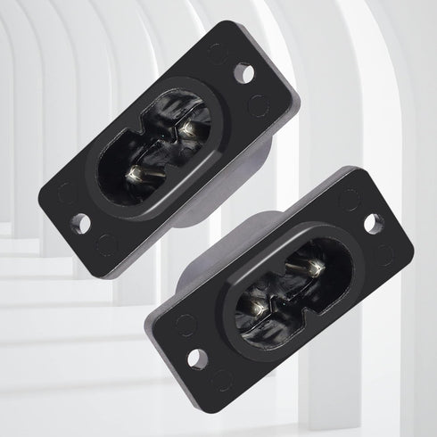 PNGKNYOCN IEC320 C8 2-Pin Male Plug Power Socket Connector, AC 250V 2.5A Screw Mount Adapter (6-Pack)
