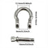 6PCS 4mm Diameter Heavy Duty Silver 304 Stainless Steel Bow Shackles for Marine Fishing Tackle