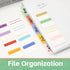 KICNIC 480 Pieces 2 Inch Sticky Tabs, Colored Self Adhesive Index Tabs, Arrow Flags for Binders and Notebooks