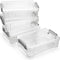BTSKY 4 Pack Extra Large Capacity Plastic Pencil Box, Stackable Translucent Clear Storage Organizer for Office Supplies