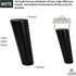 La Vane 4 inch 10cm 4PCS / Wooden Furniture Legs, Soild Wood Oblique Tapered Black Replacement Feet with Mounting Plate