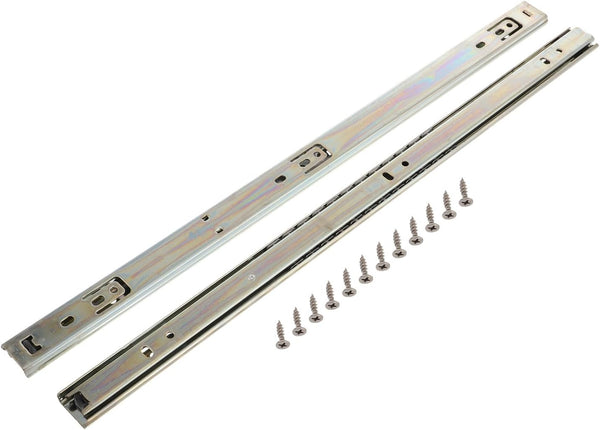 FUOYLOO Heavy Duty Side Mount Keyboard Drawer Slide Rail 27mm Wide Zinc-Plated Full