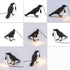 DOSEA E14 Bulb Resin Crow Table Lamps Desk Lamp,Gothic Raven Birds Lighting Black Bird Wall Sconce Decor with & Plug