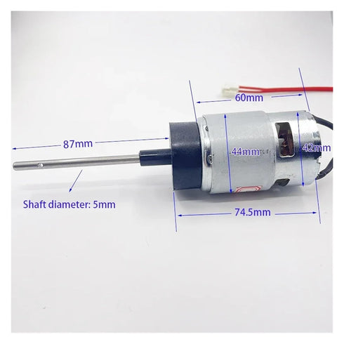 S25HH0 12V 12.5V 7000RPM 87mm RS-755 DC High Torque Long Shaft Motor For toy boat model engine