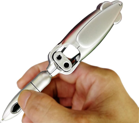 Transformers Cool Silver Pen Transforming Robotic Ballpoint Pen 2007