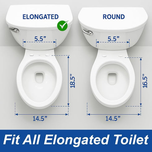 WSSROGY Elongated Toilet Seat with Toddler Seat Built In, Slow Close, Fits both Adult and Child, Potty Training Seat