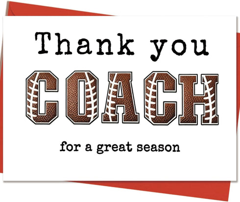 Mcduldul Thank You Coach Card | Football Rugby Coaches Appreciation Gifts Cards for