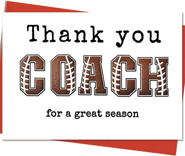 Mcduldul Thank You Coach Card | Football Rugby Coaches Appreciation Gifts Cards for