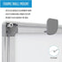 MasterVision Whiteboard Earth, Melamine Dry Erase Board, 18" x 24", Double Sided with Aluminum Frame