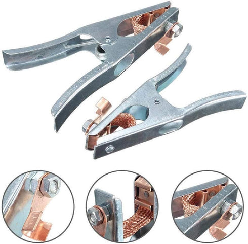 2pcs 300A/500A/800A Earth Ground Cable Clip Clamp, Welding Manual Electrode Holder