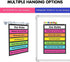 Auchq Magnetic Pocket Chart, Standard Pocket Chart with 7+1 Pockets, 14 Double-Sided Dry-Eraser Cards for Classroom