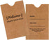 Kraft Hotel Key Card Holder Sleeves, Welcome Guests Hotel Key Card Envelopes, 200 Pcs Per Pack